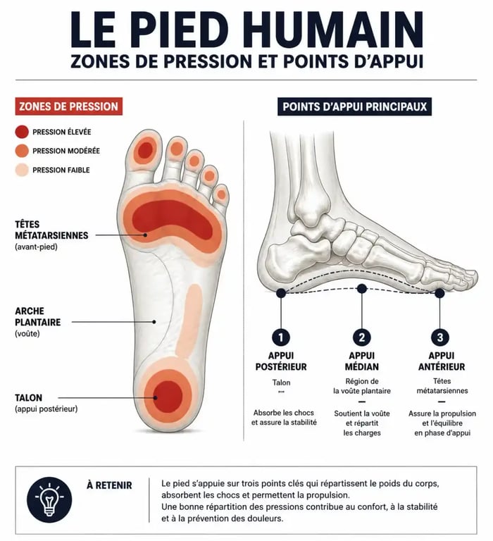 Schéma anatomique du pied pour une consultation chez un podologue en Seine-et-Marne