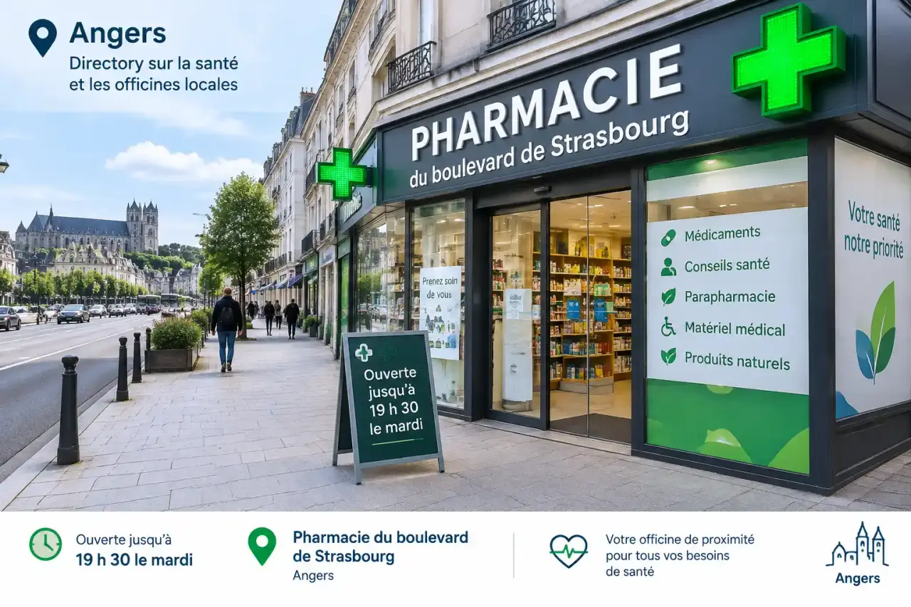 Pharmacie du boulevard de Strasbourg : ouverte jusqu’à 19 h 30 le mardi à Angers