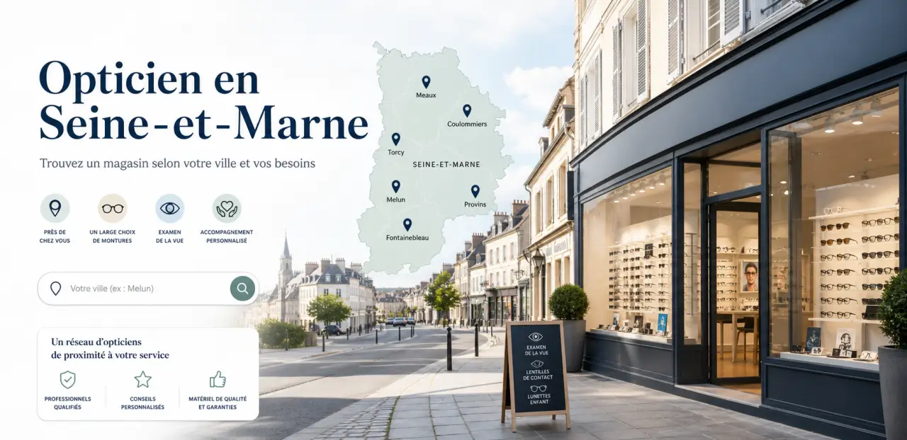 Opticien en Seine-et-Marne : où trouver un magasin selon votre ville et vos besoins