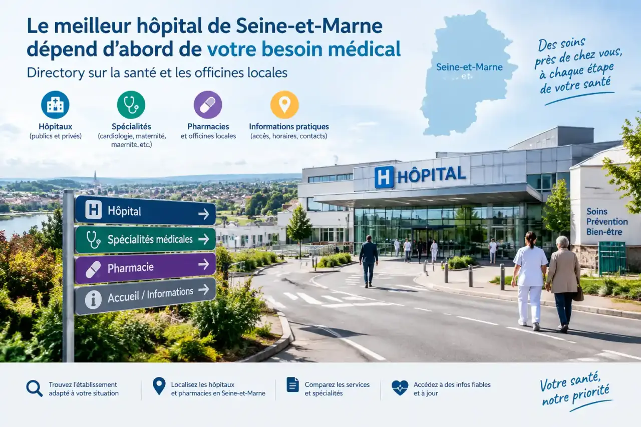Le meilleur hôpital de Seine-et-Marne dépend d’abord de votre besoin médical