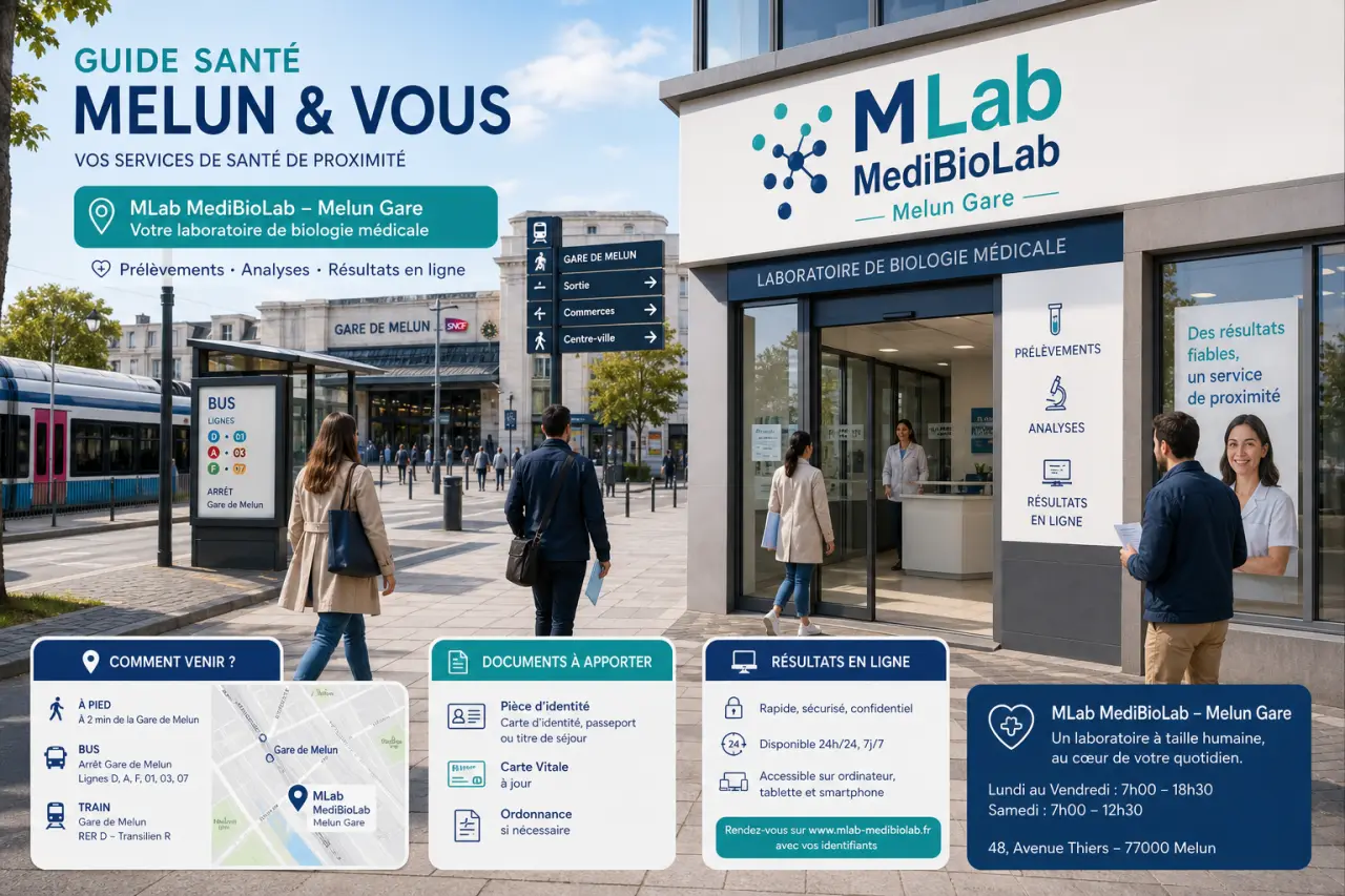 MLab MediBioLab Melun Gare : comment venir, quels documents apporter et où consulter ses résultats ?