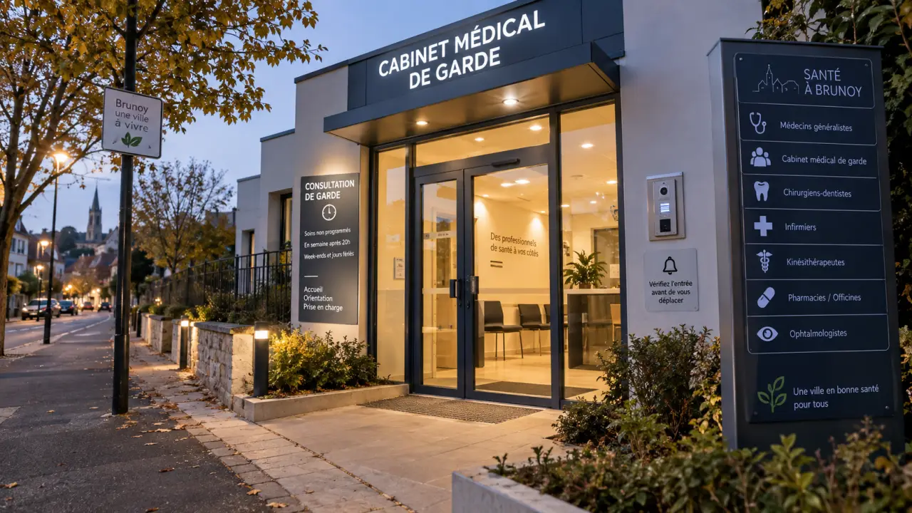 Cabinet médical de garde à Brunoy : vérifiez l’entrée avant de vous déplacer